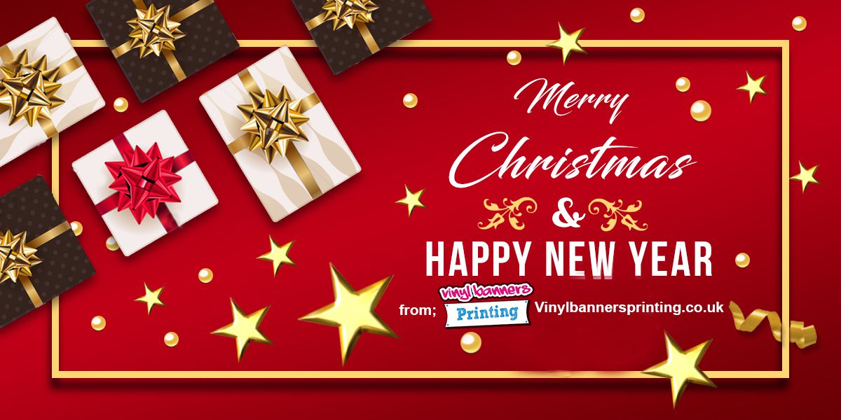 Customizable Merry Christmas and Happy New Year Banner