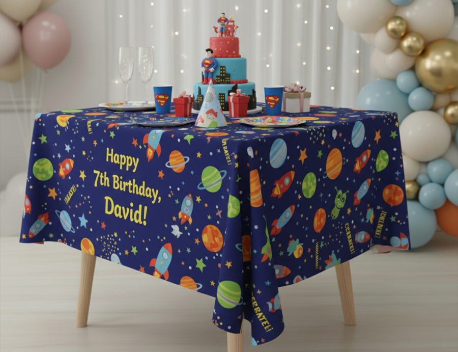 Personalised Printed Birthday Parties Tablecloths & Covers