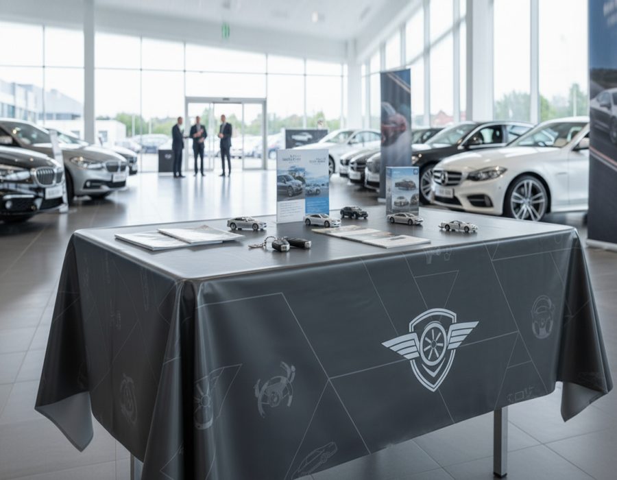 Custom Printed Car Dealerships Tablecloths & Covers