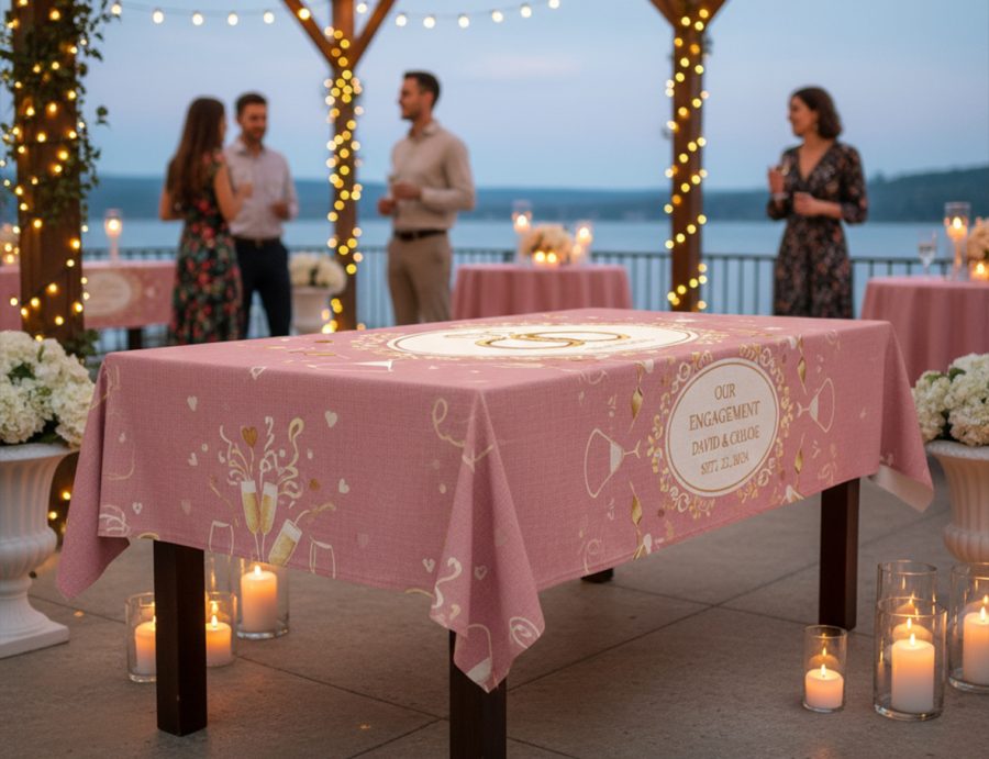 Personalised Printed Engagements & Anniversaries Tablecloths & Covers