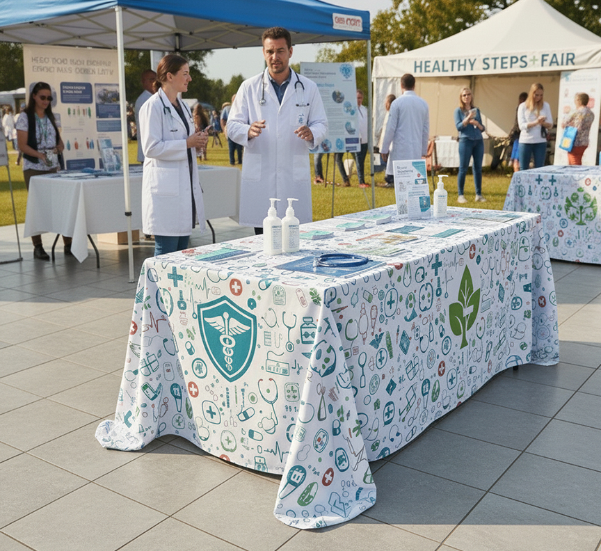 Custom Printed Healthcare & Public Services Tablecloths & Covers