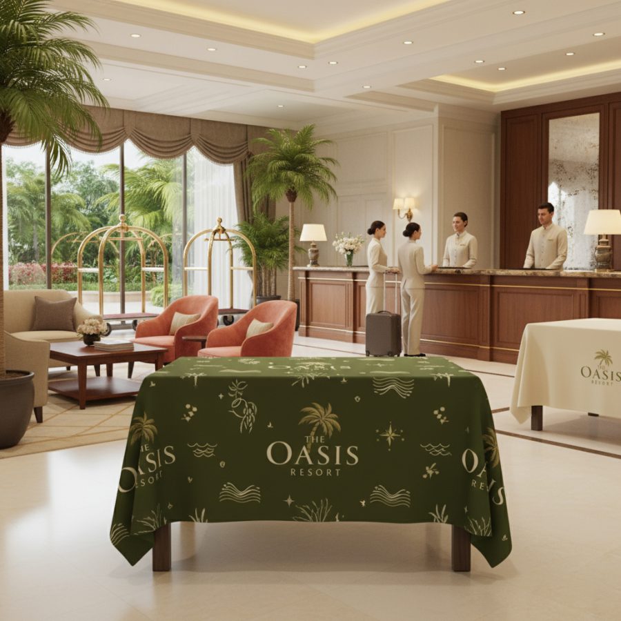 Custom Printed Hospitality Venues Tablecloths & Covers