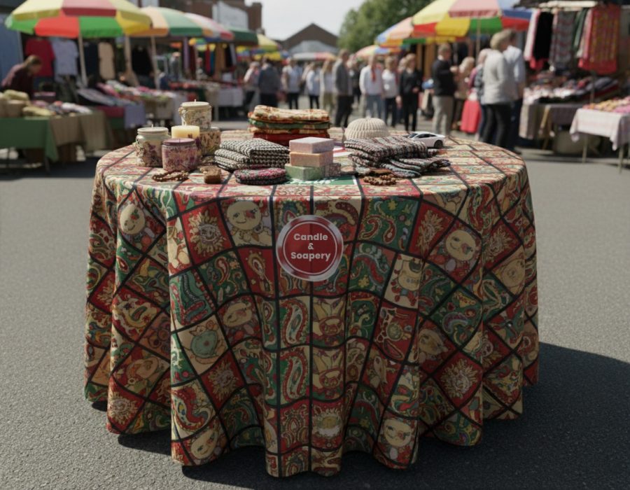 Custom Printed Round Tablecloths & Table Covers