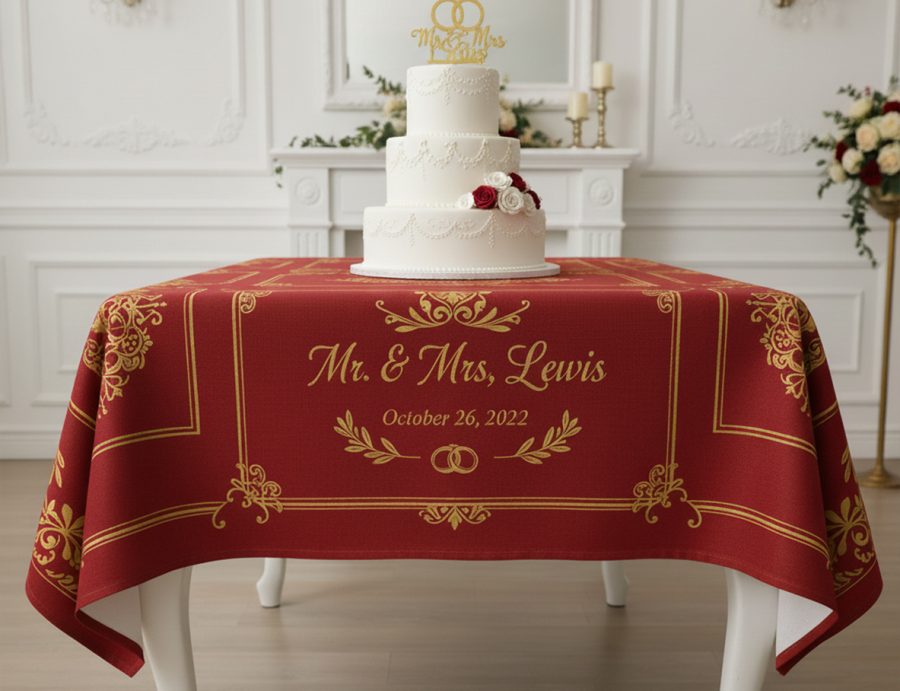 Personalised Printed Weddings Tablecloths & Covers