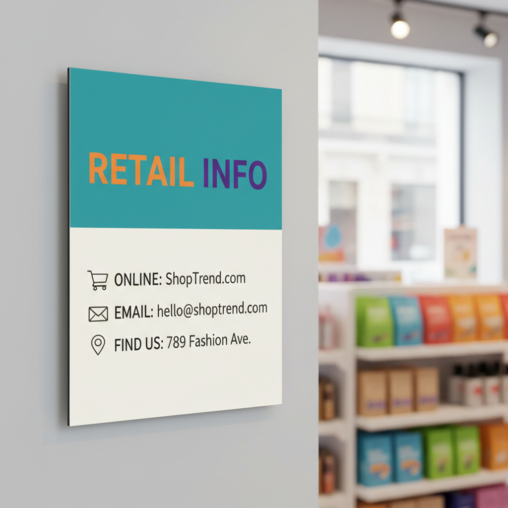 Aluminium Composite Panel Information Board Printing