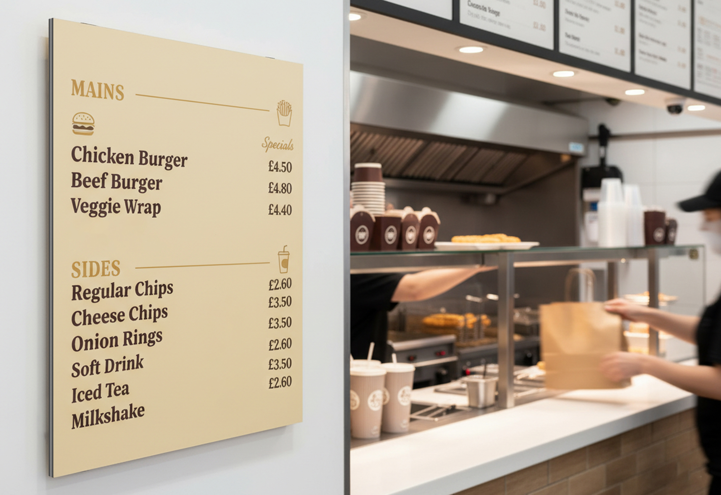 Aluminium Composite Panel Menu Board Printing