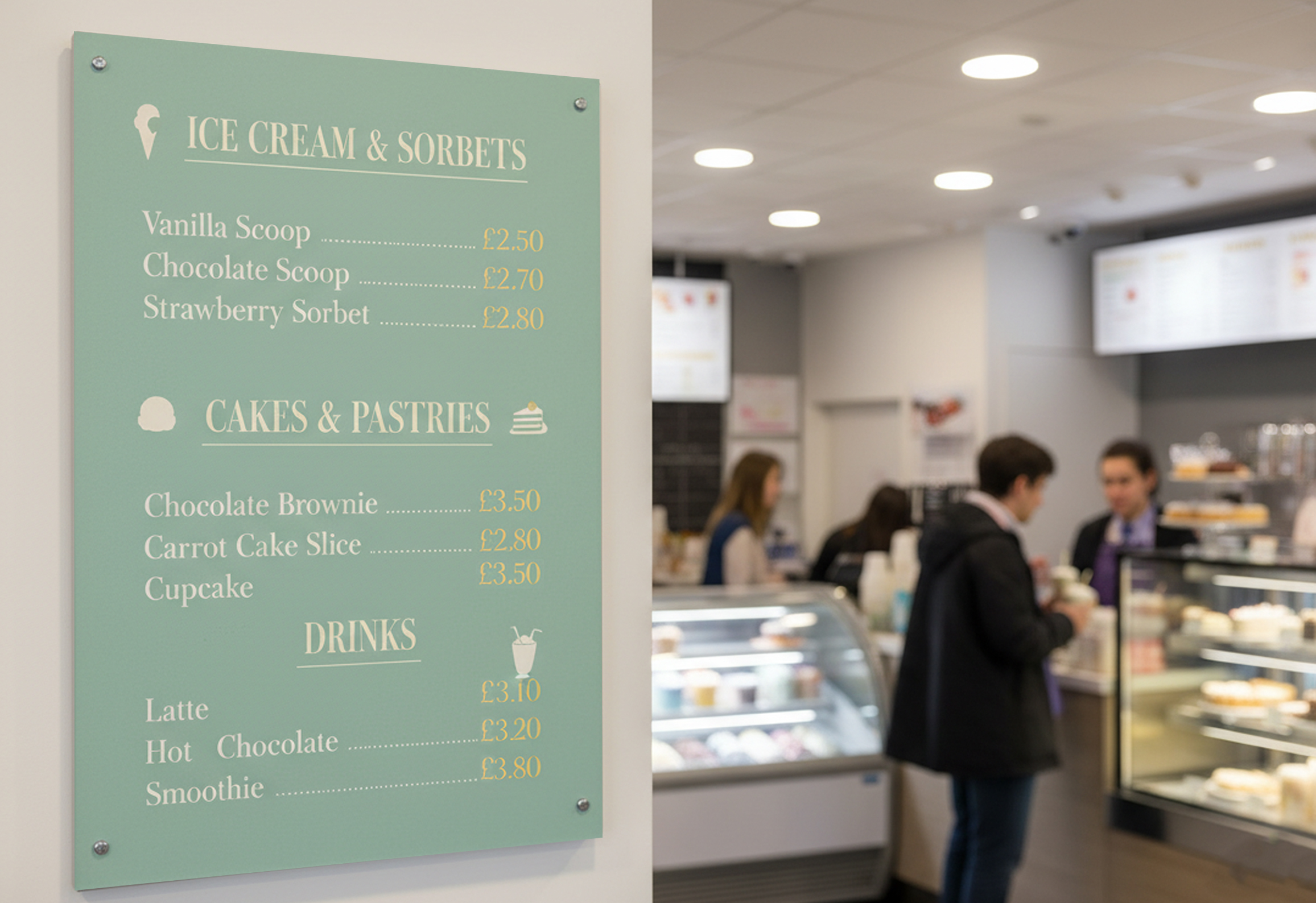 Dibond Menu Board Printing