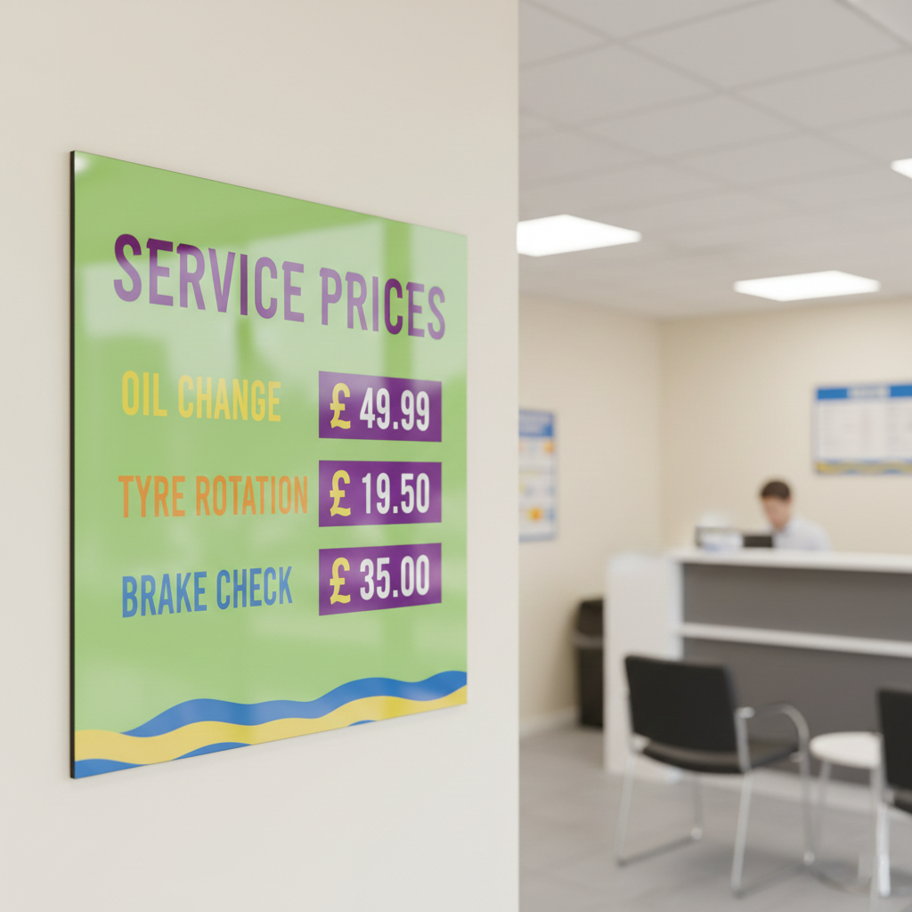 Di Bond Price List Board Printing