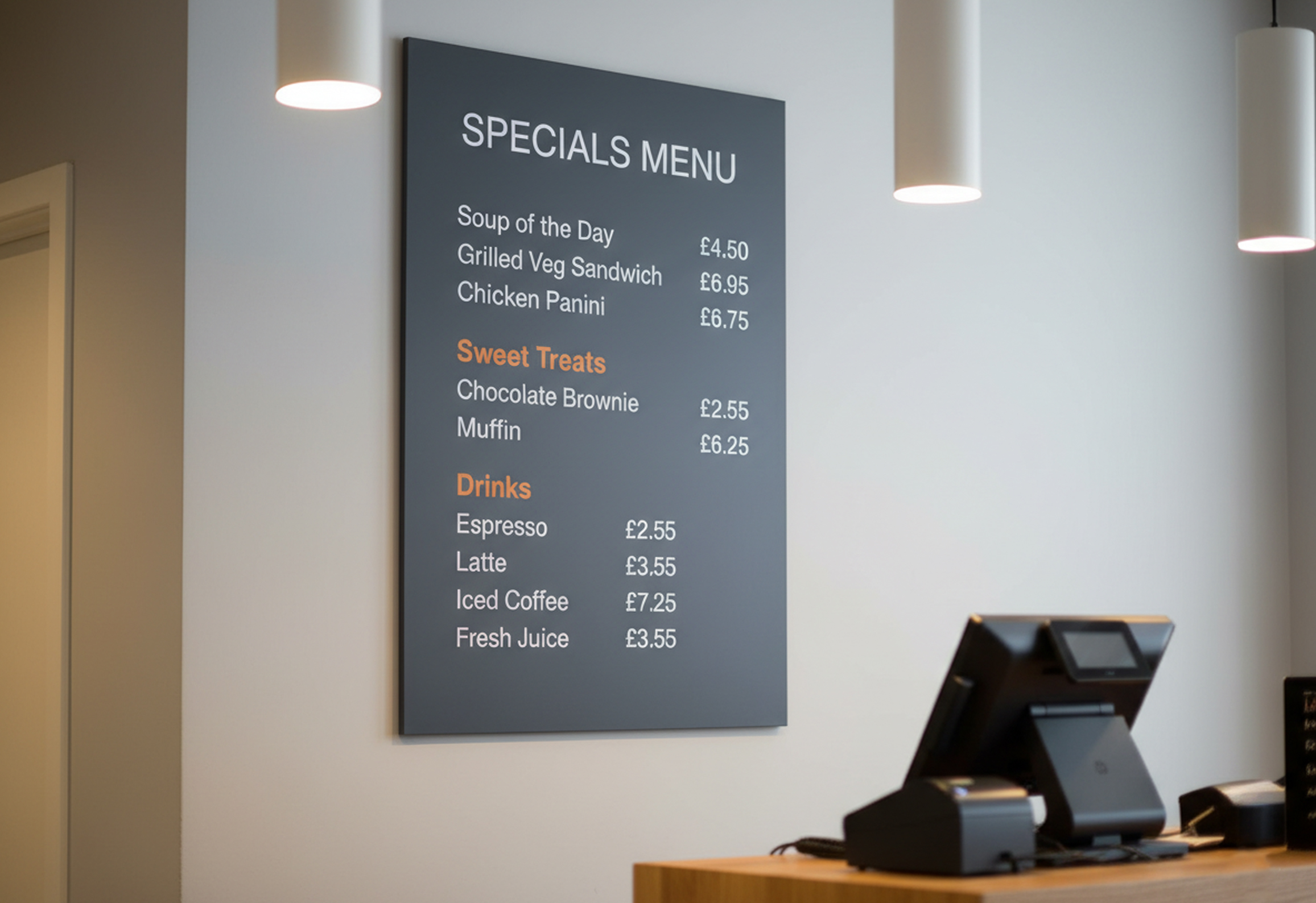 Foamex Menu Board Printing