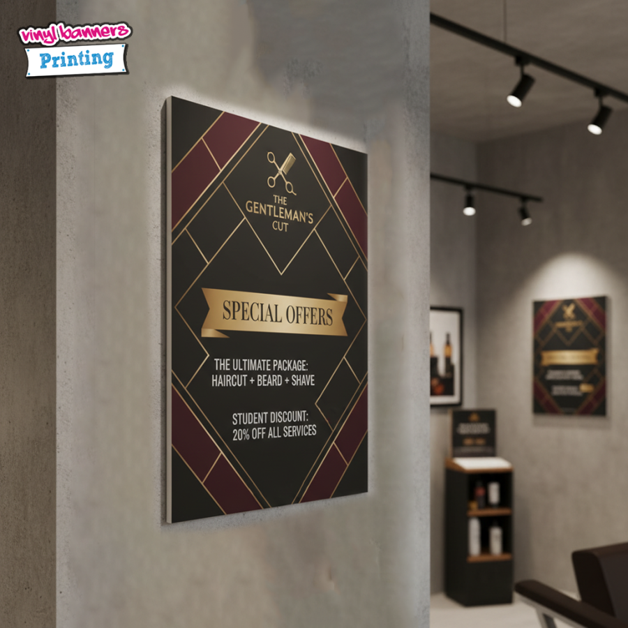 Barber Price List Board Printing