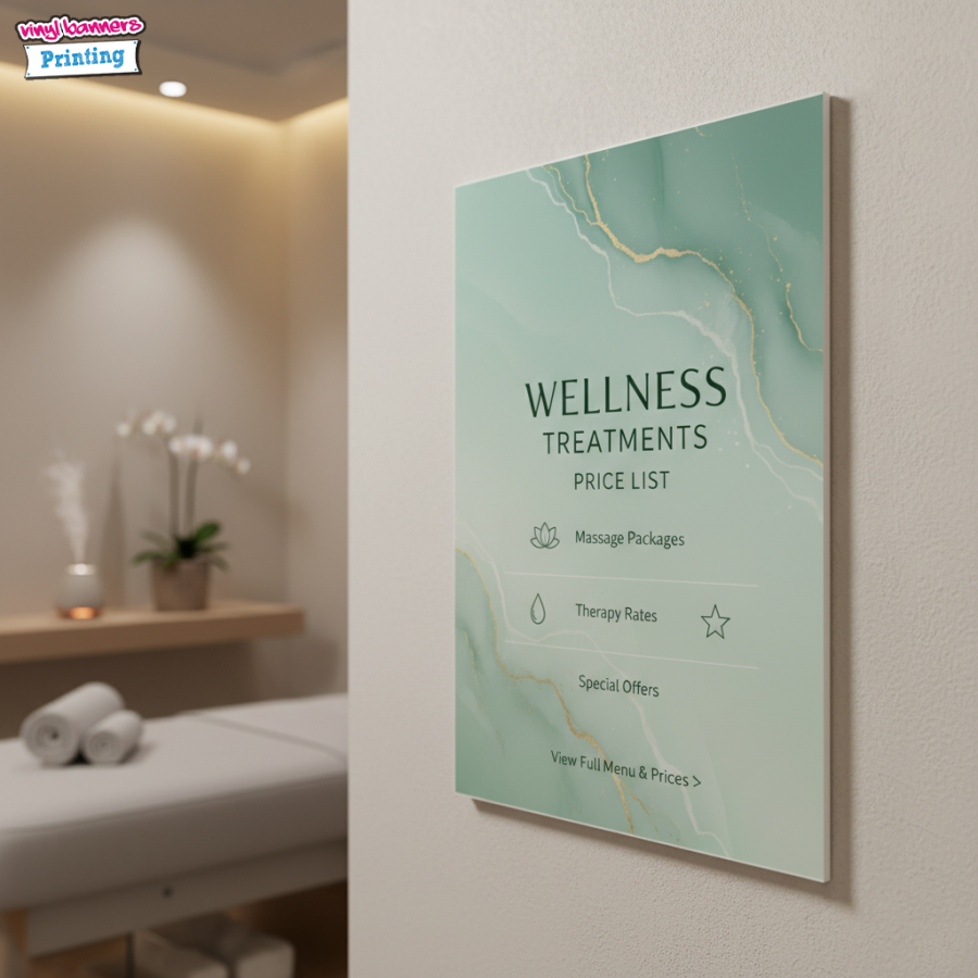 Salon Price List Board Printing