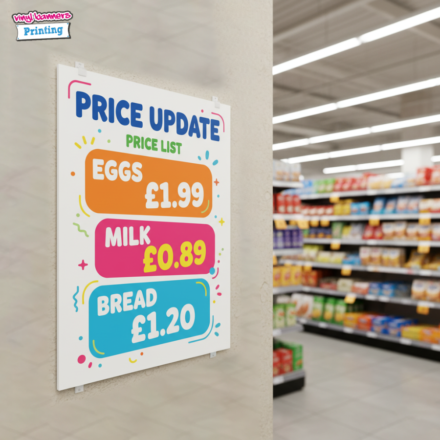 Soft Board Temporary Price Boards