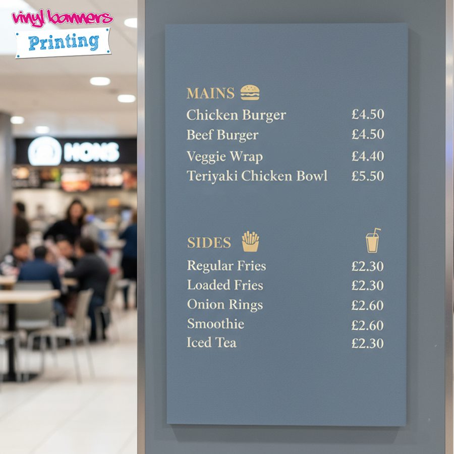 Dibond Menu Board Printing