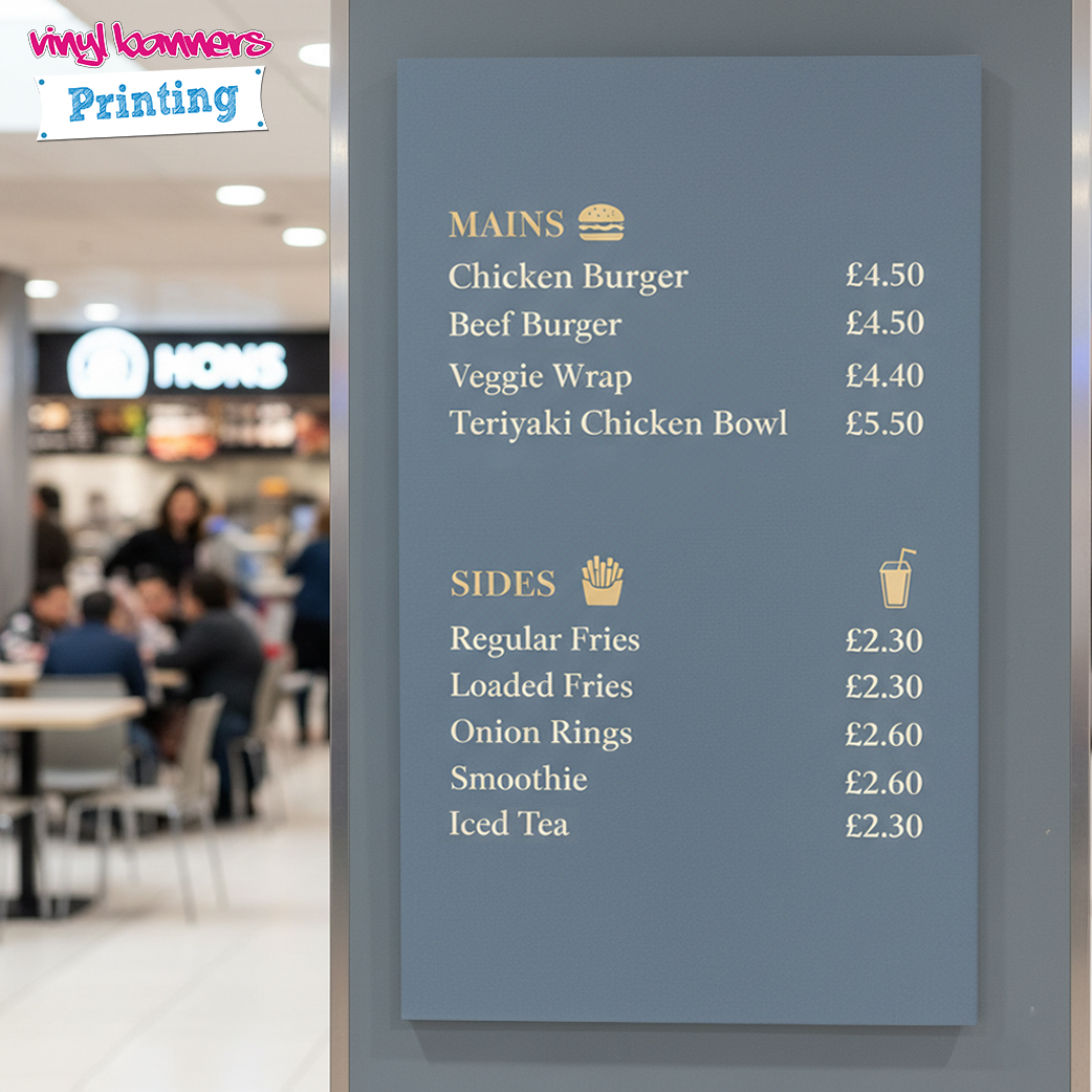 Dibond Menu Board Printing