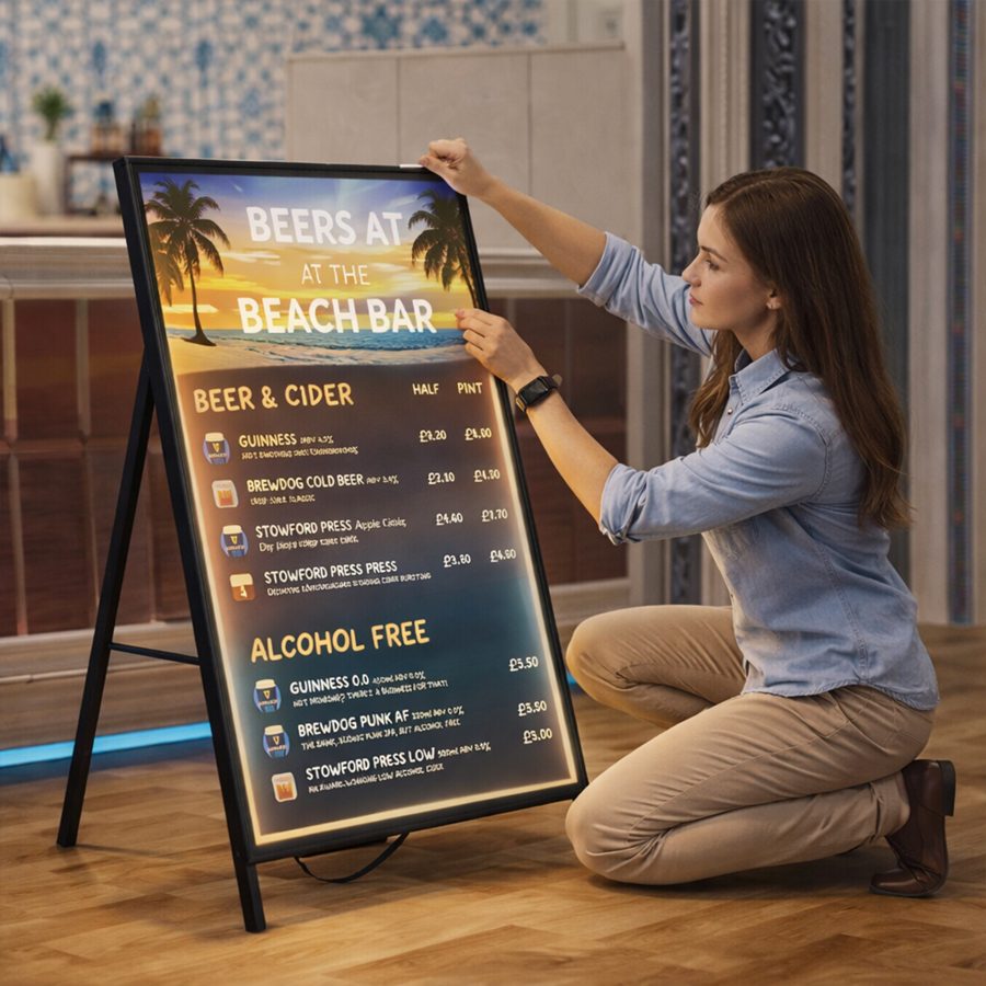 LED A Frame Forecourt Sign Board Replacement Graphics